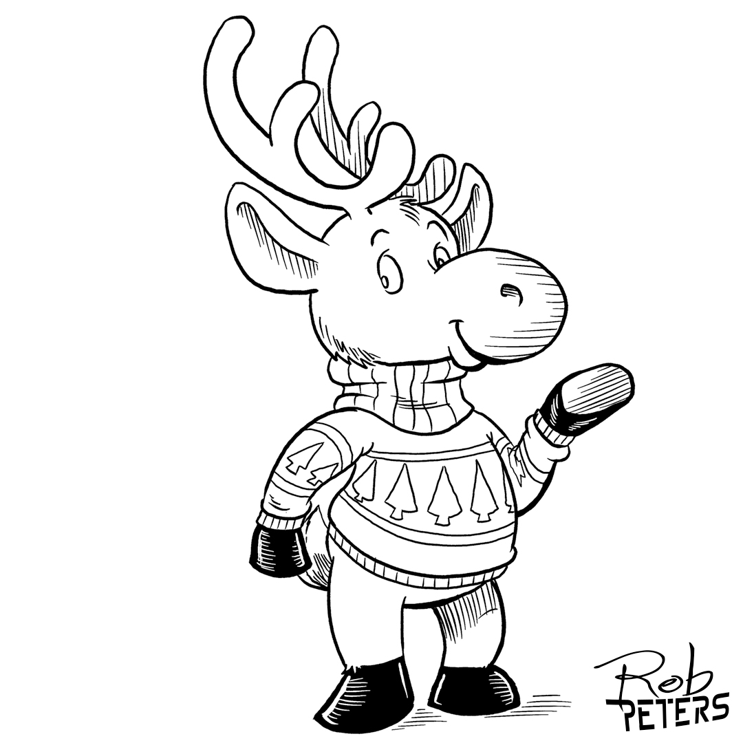 Daily Drawing: Reindeer 1 Rob Peters Illustration BlogRob Peters